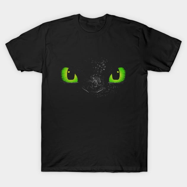 Toothless Eyes T-Shirt by scribblejuice